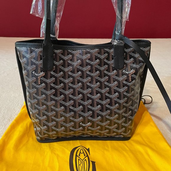 ❌SOLD❌ New GOYARD Anjou Mini Black Reversible Tote - Picture 2 of 16
